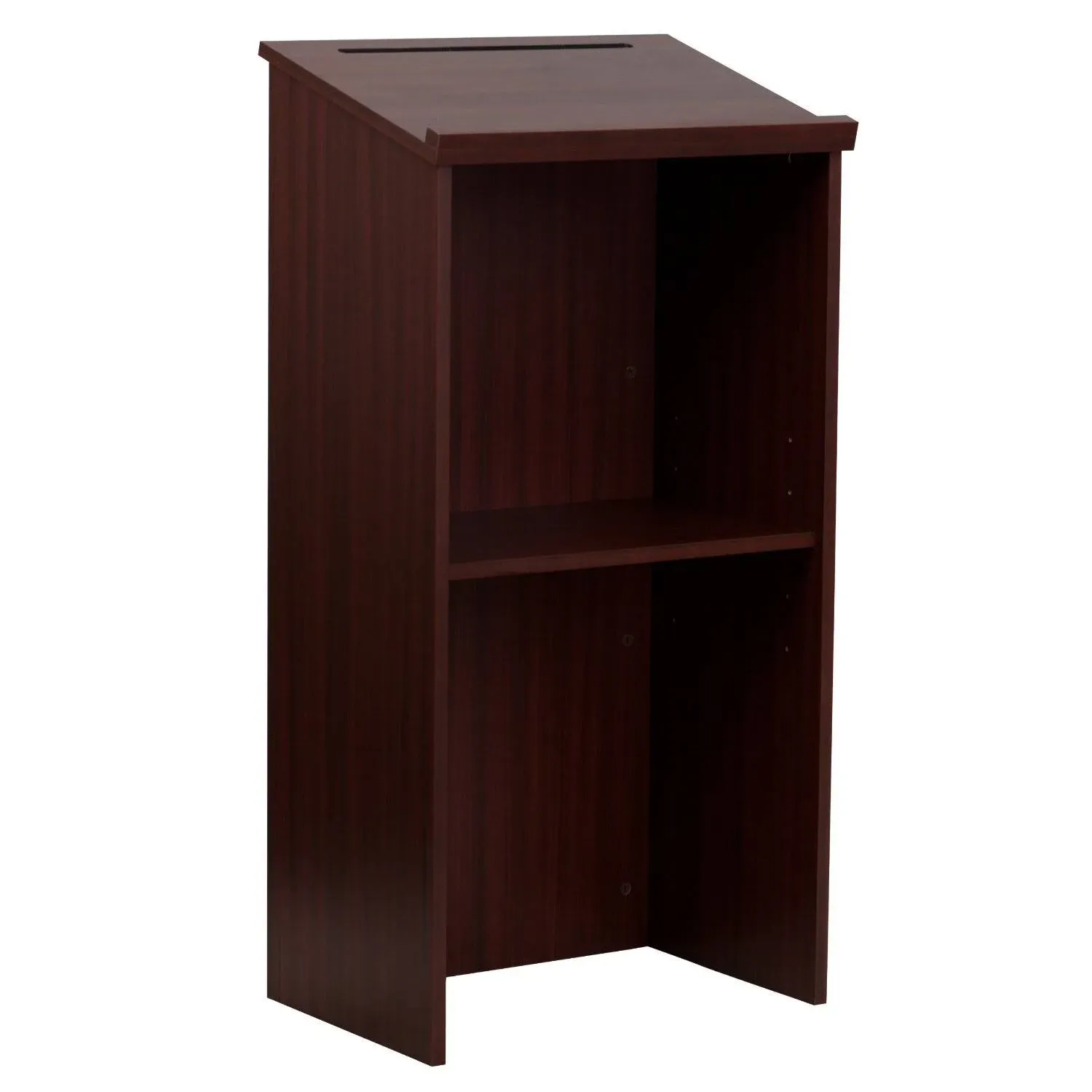 AdirOffice Wood Stand-up Podium Lectern, Mahogany