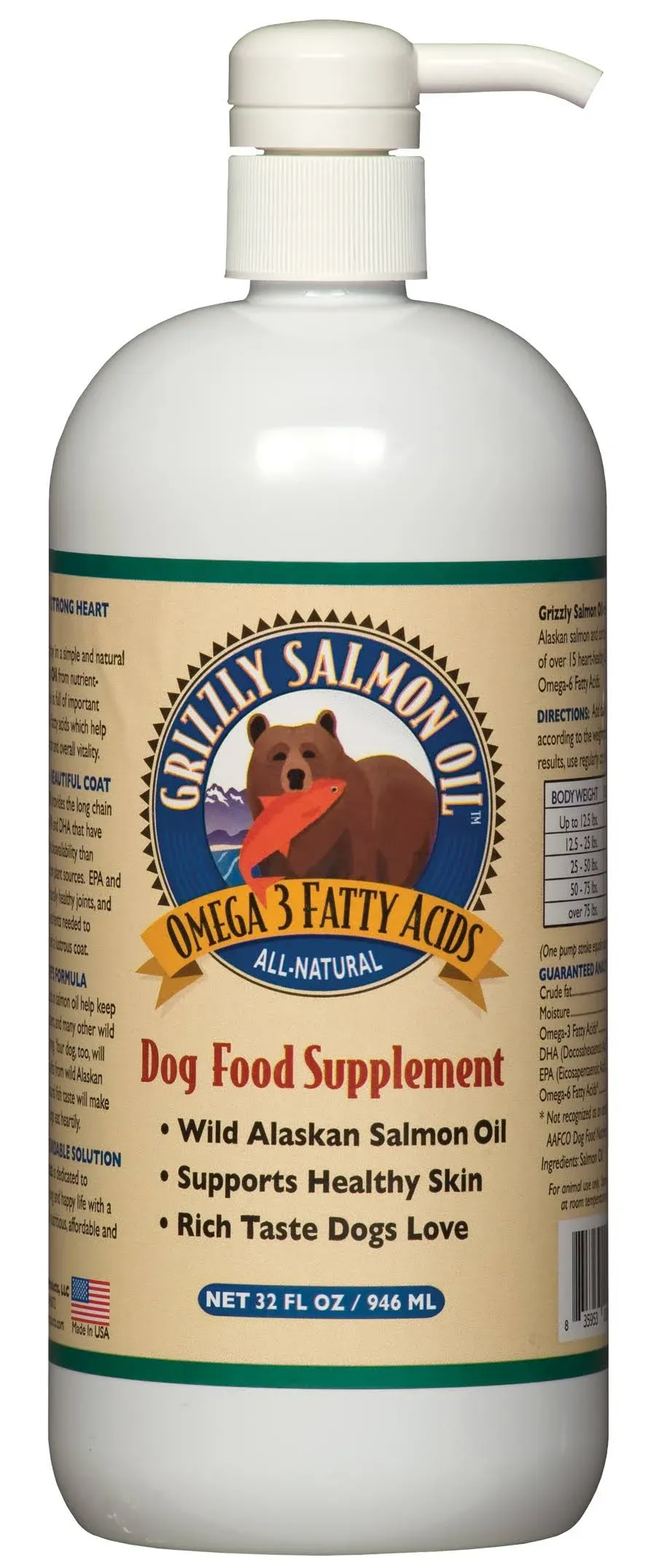 Grizzly Salmon Plus Oil 32oz