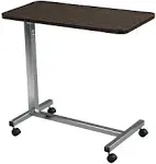 Non Tilt Top Overbed Table with Wheels, Chrome  Dimensions 15&#034;D x 30&#034;W x 45&#034;H