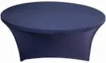 Banquet Tables Pro Navy Blue 60 inch 5 ft Round Tight Fit Stretch Spandex Tablecover for Weddings, Banquets, Parties