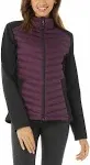 32 Degrees Womens Mixed Media Jacket (Potent Purple, Medium)