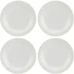 Lenox French Perle Groove 12-Piece Plate & Bowl Set, 23.05 LB, White