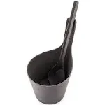 Rento Pisara Dark Grey Sauna Bucket & Ladle Gift Set