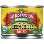 La Preferida Organic Green Chiles, Diced, Mild - 4 oz