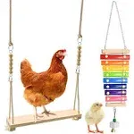 Chicken Swing Toys and Chicken Toys Xylophone 2 Pack Chicken Toys for Poultry