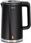 Aigostar Electric Kettle 1.7L Double Wall 304 Stainless Steel Interior Hot Water Boiler Heater