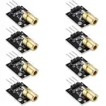 SYUAB 8pcs 3 Pin 650nm 5V Laser Transmitter Sensor Module Board KY-008 Dot Diode