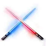 LIGHTSABER CHOPSTICKS LIGHT UP STAR WARS LED Glowing Light Saber Chop Sticks REUSABLE Sushi Lightup Sabers - 8 COLOR MODES 1 Pair