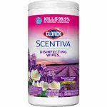 Clorox Scentiva Disinfecting Wipes, Tuscan Lavender & Jasmine - 75 wipes [1 lb 3.1 oz (543 g)]