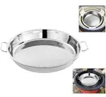 Stainless Steel Drip Pan, Perfect for Big Green Egg, Kamado Joe Classic Joe, Acorn & Weber Grills & Smokers, Baking Tray, Salad Plates, 13" Diameter Round, Reusable and Easy to Clean