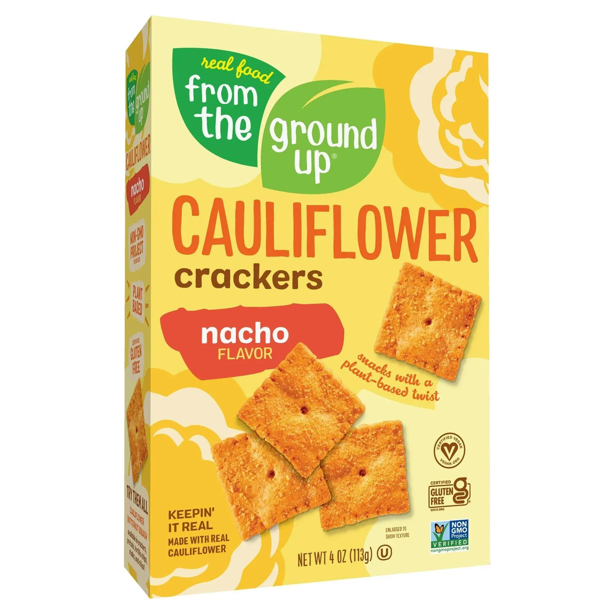 from The Ground Up Cauliflower Crackers - Cheddar - 6 Pack