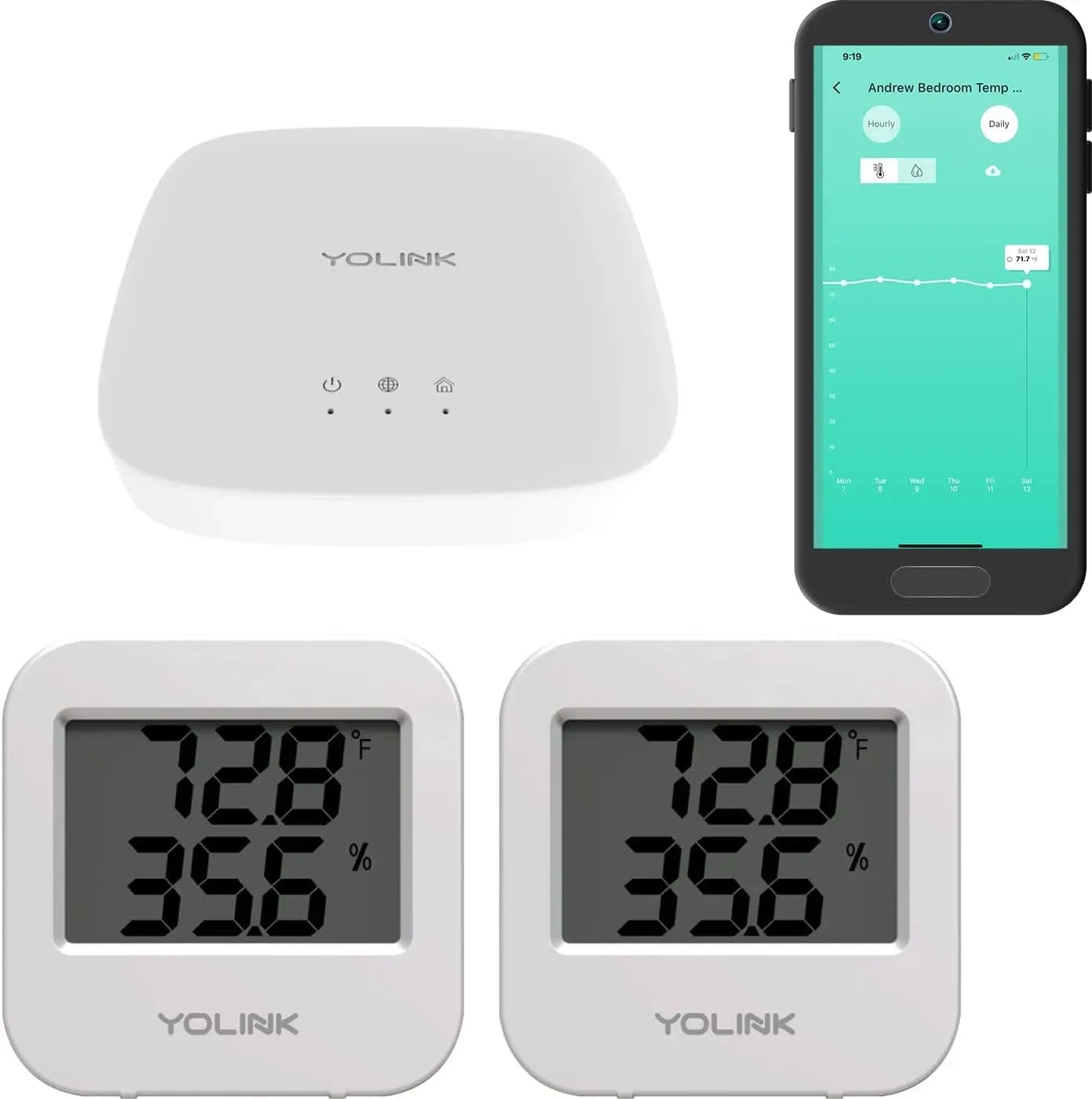 YoLink Smart Wireless Temperature & Humidity Sensor