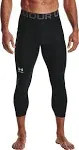 Under Armour Men&#039;s Black/Grey/Whi<wbr/>te HeatGear ¾ Leggings (1361588) Size 2XL