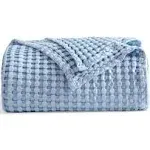 Bedsure Cooling Bamboo Waffle Queen Size Blanket - Soft, Lightweight and