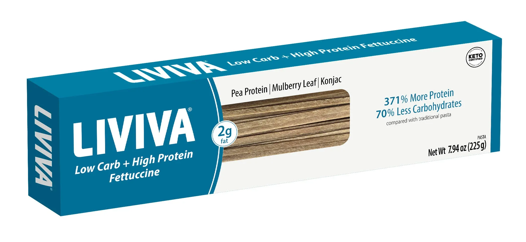 LIVIVA: Low Carb Keto Fettuccine Pasta, 7.05 oz