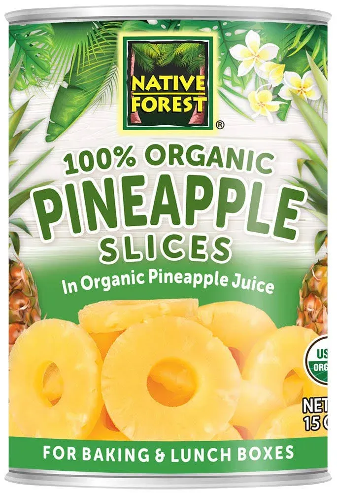 Native Forest Organic Slices - Pineapple - Case of 6 - 15 Ounce.