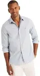 Nautica Men&#039;s Wrinkle Resistant Long Sleeve Button Front Shirt