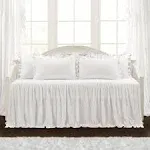 Lush Decor Ruffle Skirt Daybed Cover White 5pc Set 39x75