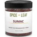 Premium Ground Sumac Spice by Spice + Leaf - Vegan, Red, Middle Eastern Herb, 3.5 oz.