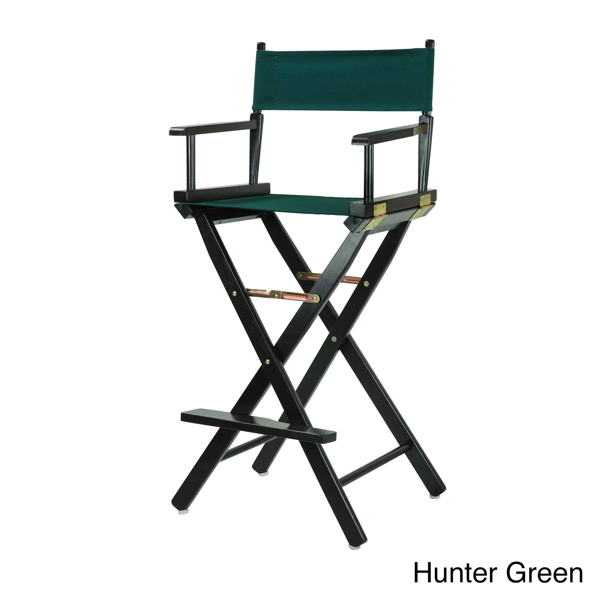 Casual Home 30" Director's Chair Black Frame, Hunter Green Canvas