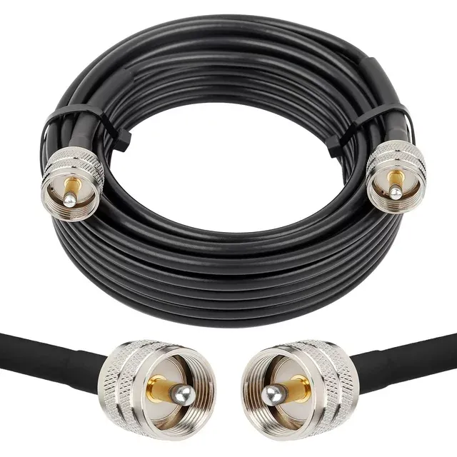 MOOKEERF PL259 UHF Cable 20ft CB Coax Cable RG58 CB Cable UHF Male to Male fo...