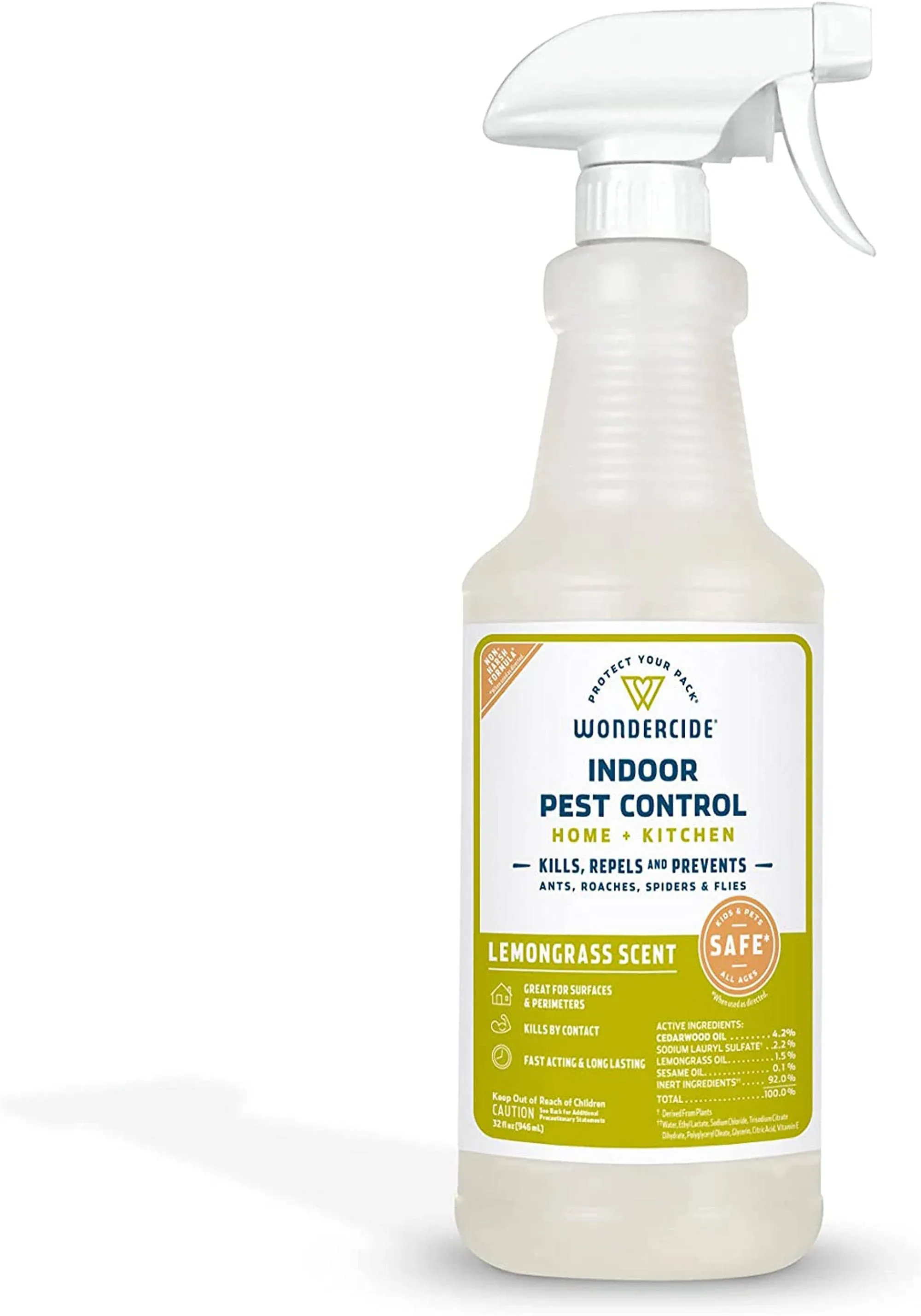 Wondercide Flea & Tick Spray for Pets & Home, Lemongrass, 32-oz