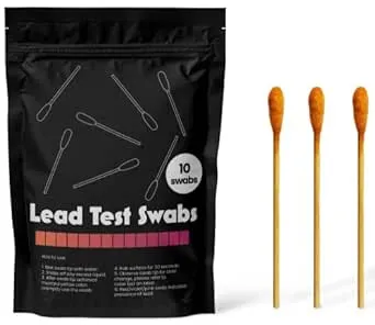 Lead Test Kit - 10 x Instant Testing Swabs for Lead (inc Lead Paint) Rapid Test Strips - Results in 20 seconds.