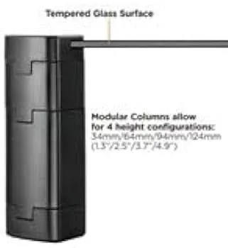 Mount Plus MP-AMS-12 40" Extra Long Monitor Tempered Glass Height Adjustable ...