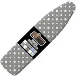 Gorilla Grip Scorch Resistant Ironing Board Cover, Silicone Coating, Hook and Loop Fastener Strap, Dots, Size: One size, Blue