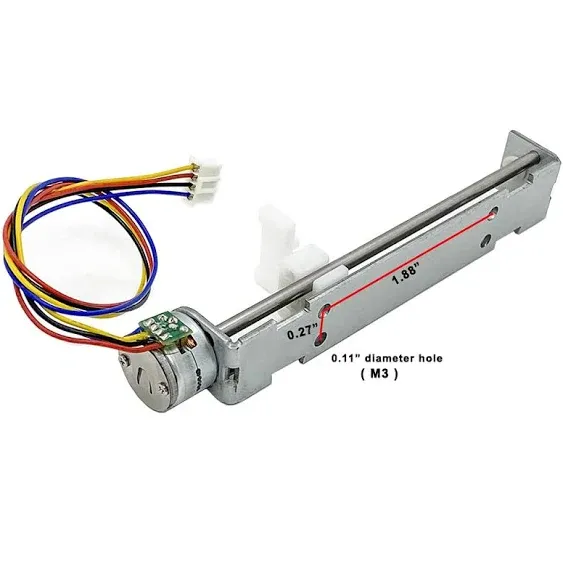 DC 5V-9V 12V 2 Phase 4 Wire Stepper Motor Linear Rail 90mm Stroke Lead Screw Linear Stage Actuator with Nut Slider Step Angle 18 Degree for DIY Laser Engraving Machine