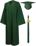 GraduationMall Matte Graduation Gown Cap Tassel Set 2024 for High School and Bachelor