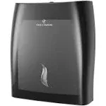 Touchless Paper Towel Dispenser by Oasis Creations - Wall Mount - Hold 500 Multifold Paper Towels - Black Smoke