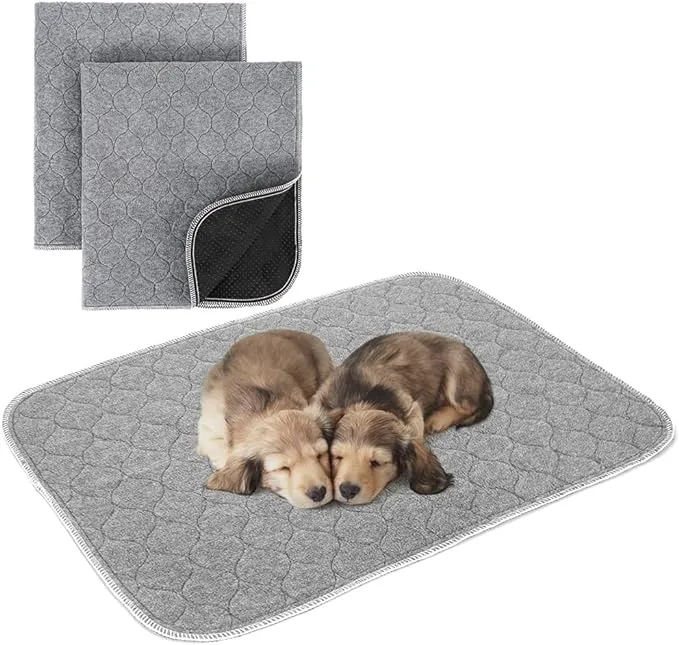 ARGOPET 2 Pack Reusable Puppy Pads for Dogs,24" x 18" Fast Absorbent Leak-Proof Washable Puppy Training Pads Furniture Protector Whelping Mats for Kennel, Creat