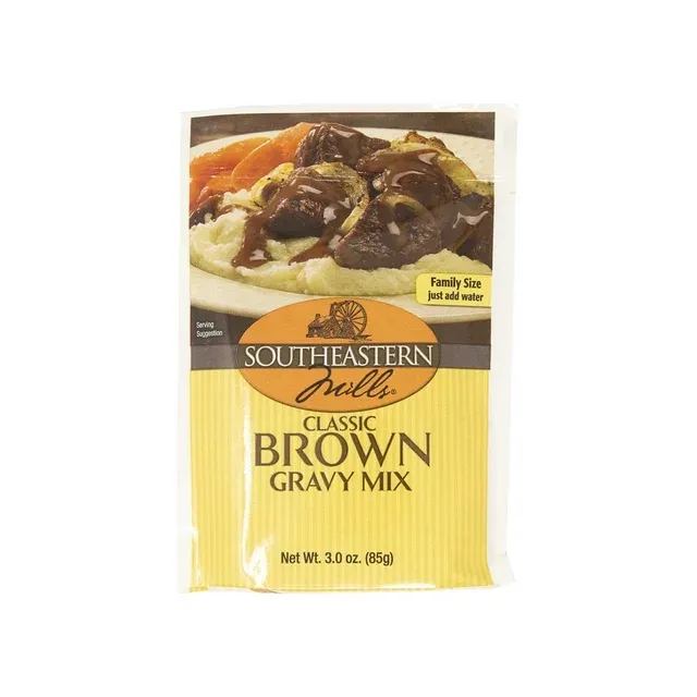 Southeastern Mills Roast Chicken, Roast Pork or Classic Brown Gravy Mix (Classic Brown, 4 Packets)