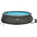 Funsicle 18' x 48" Quickset Ring Top Above Ground Swimming Pool, Herringbone