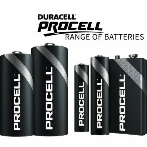 Duracell Procell Alkaline Batteries, 9V, 12/Box