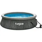 Funsicle 10' x 30" Quickset Ring Top Above Ground Swimming Pool, Herringbone