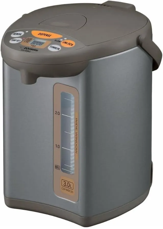 Zojirushi CD-WCC40 Micom Water Boiler and Warmer (135 oz, Silver Dark Brown) NEW