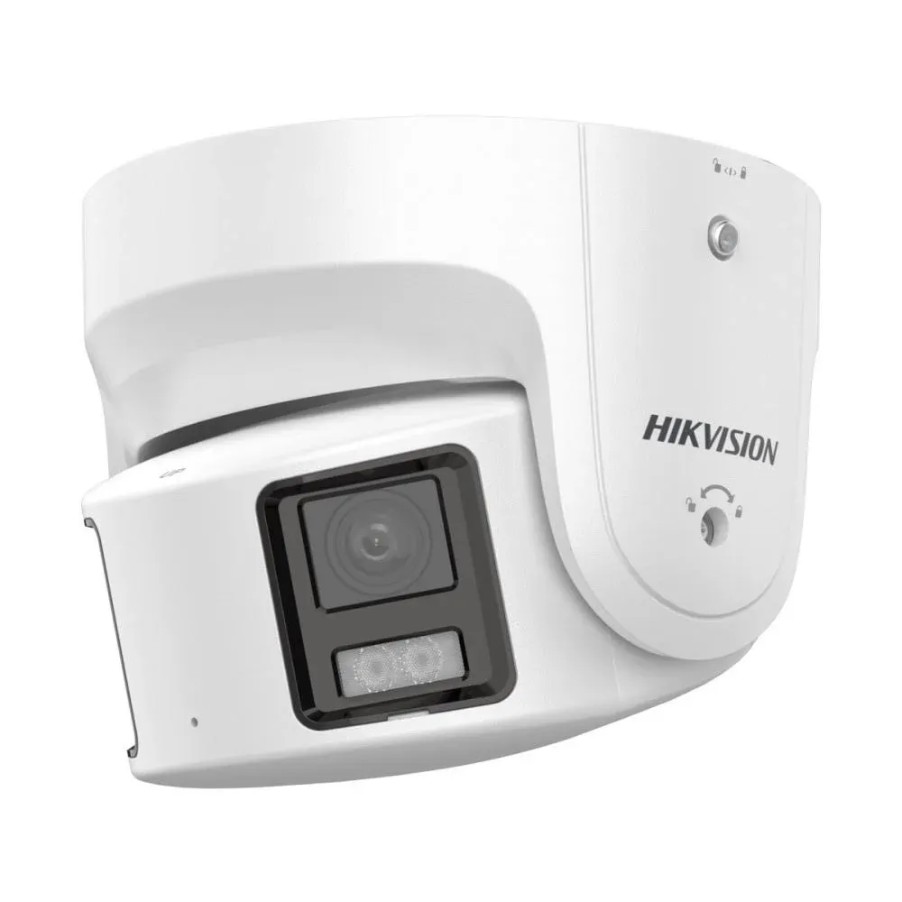 Hikvision 2CD2387GPSL4, 8MP Outdoor ColorVu Panoramic Turret Camera, Dual Lens