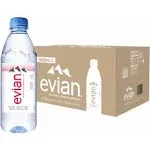 Evian Natural Spring Water , Naturally Filtered Spring Water in Individual Sized Plastic Bottles 16.9 fl oz (Pack of 24)