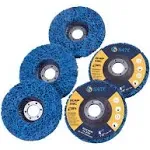 S Satc Strip Discs 5PCS Bule Stripping Wheel 4-1/2" x 7/8" Fit Angle Grinder Clean and Remove Paint Rust and Oxidation