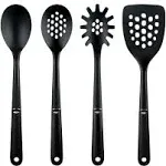 4 Pack Silicone Nylon Turner Spatula Spoon Ladle Spaghetti Server Slotted Set