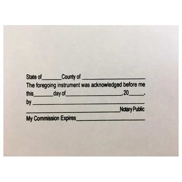 Notary ACKNOWLEDGEMENT Stamp