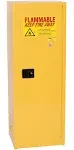 Eagle 24 Gallon Manual-Close Flammable Storage Cabinet, 18 Gauge Steel, 3 Shelves, 1 Door Fire Cabinet, 23" x 18" x 65", Made in The USA, Yellow, 1923X