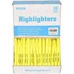 Rarlan Highlighters, Chisel Tip, Fluorescent Yellow, 96 Count Bulk Pack