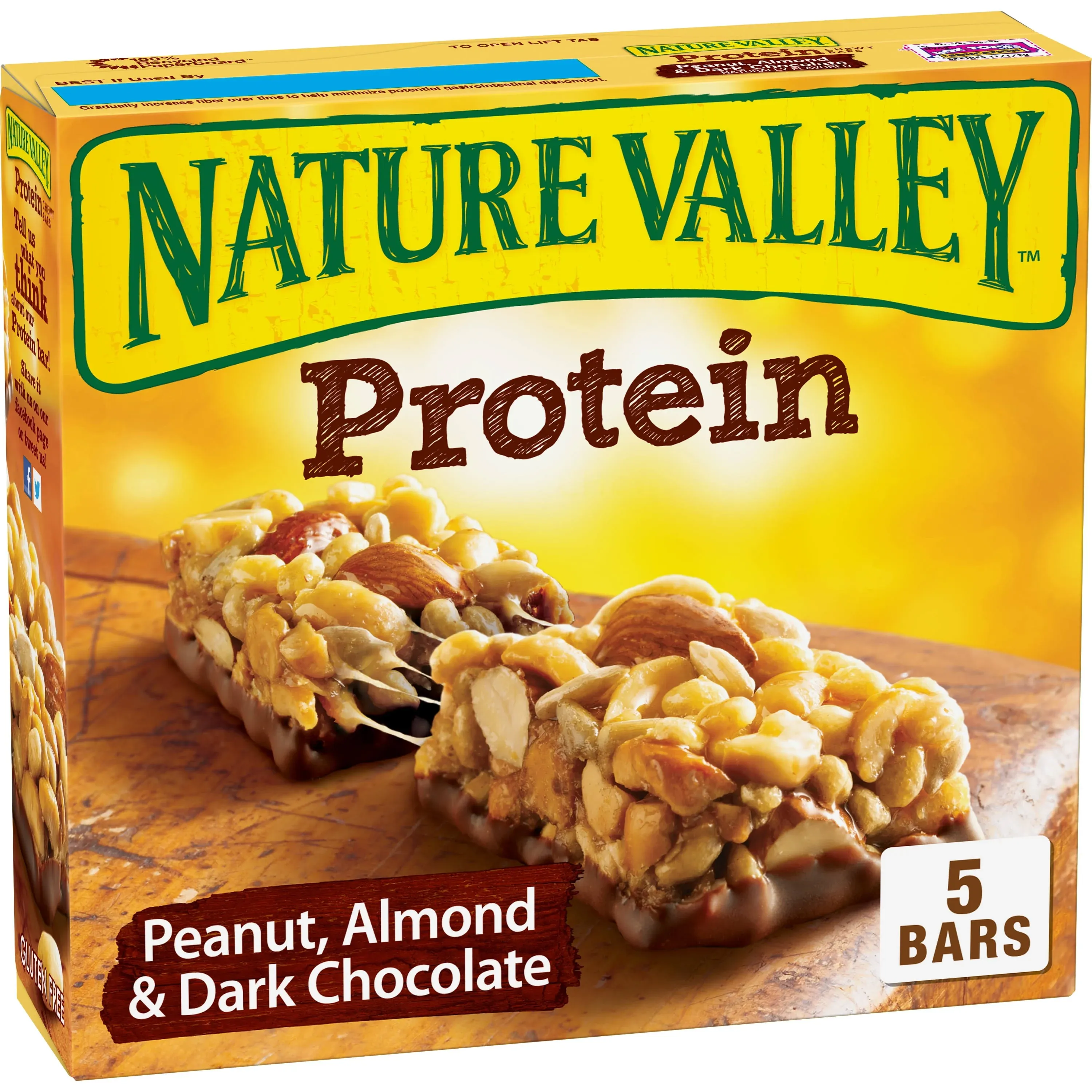 Great Value Almond & Cranberry Nut Bars, 16.9 oz, 12 Count