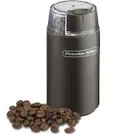 Proctor-Silex Electric Coffee Grinder for Beans, Spices and More, Stainless Steel Blades, 12 Cups, Brown