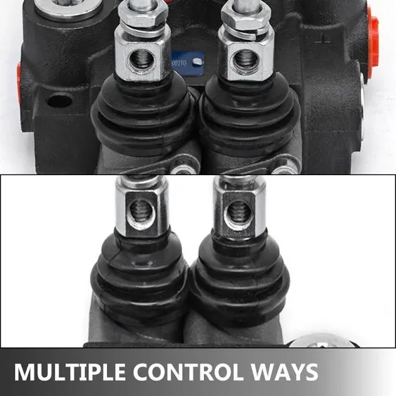 Vevor Hydraulic Valve 2 Spool Hydraulic Directional Control Valve 11gpm 3600 PSI BSPP Hydraulic Joystick Control Valve for Tractors Loaders, Double Acting Cylinder Spool