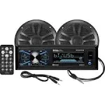 Boss Audio MCBK634B.6 Package w/MR634UAB, 2-MR6B Speakers & MRANT10 Antenna - Black