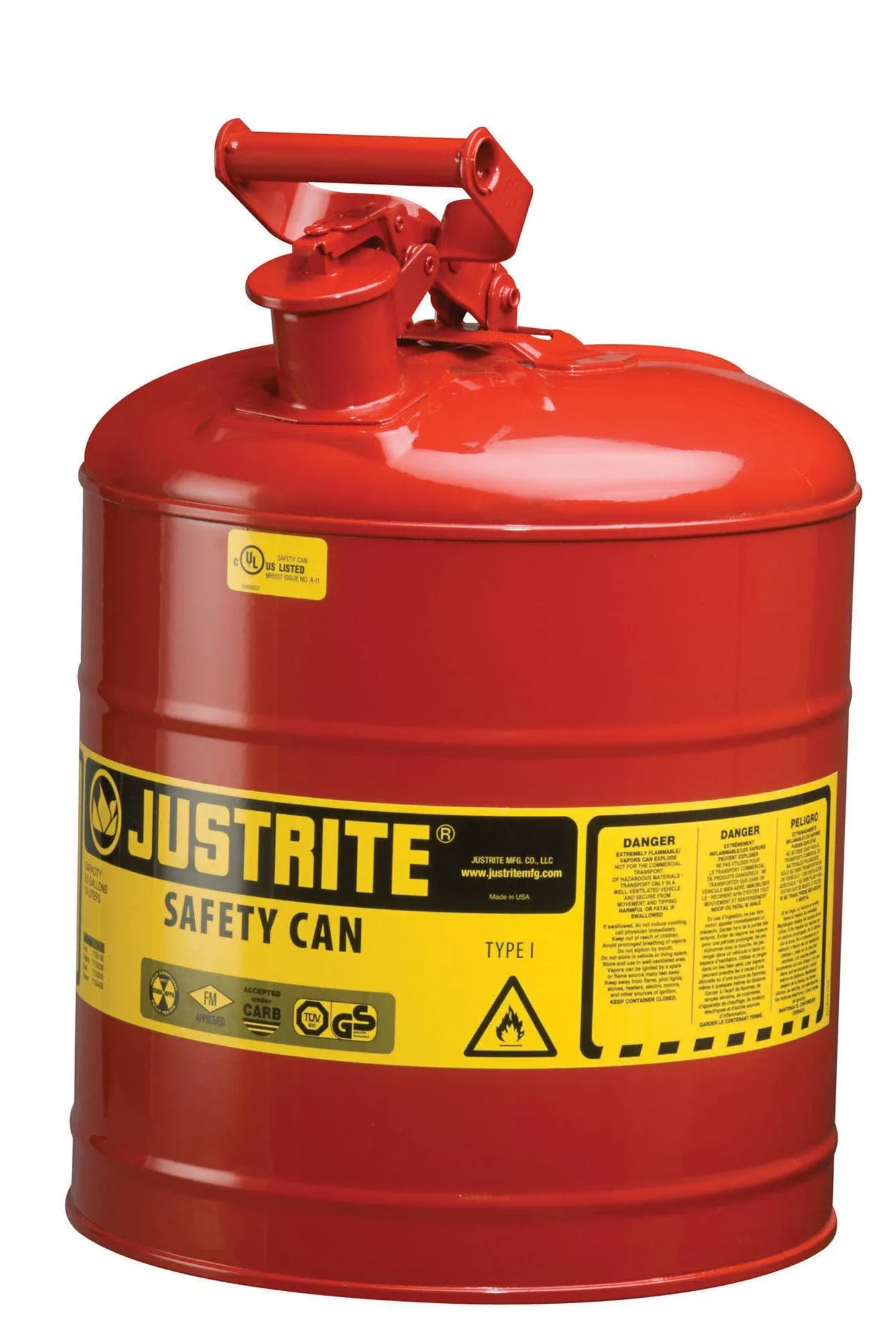 5 Gallon Type 1 Red Safety Can JUS-7150100